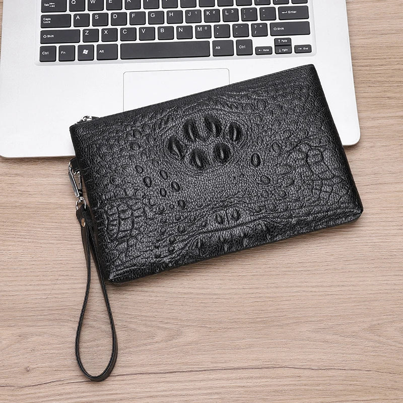 Crocodile Pattern Envelope Crossbody Bag