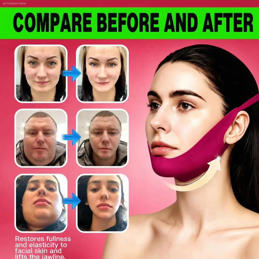V-Shaped Firming Mask: Quickly Slims the Face, Lifts the Chin and Neck, Creating a V-Shaped Face, Burns Facial Fat, Anti-Aging Beauty Product, Daily Skincare, Moisturizing and Nourishing Mask