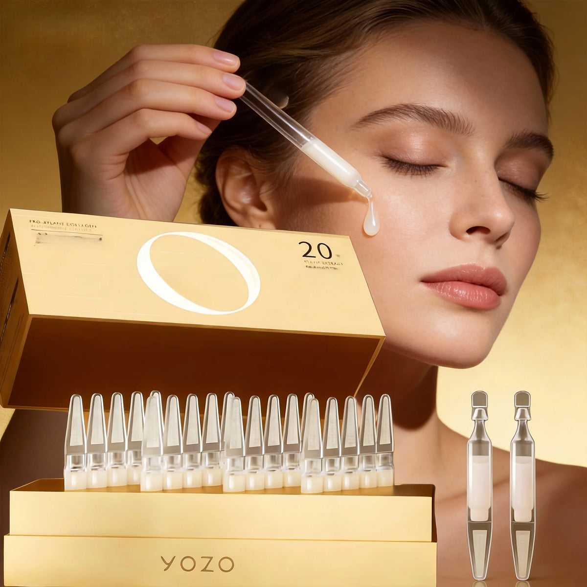 Collagen Firming Serum Brightens Skin & Hydrates For Face And Eyes Single-Dose Portable Trave Pack Anti-aging/anti-wrinkle Skincare Make Skin Younger Looking