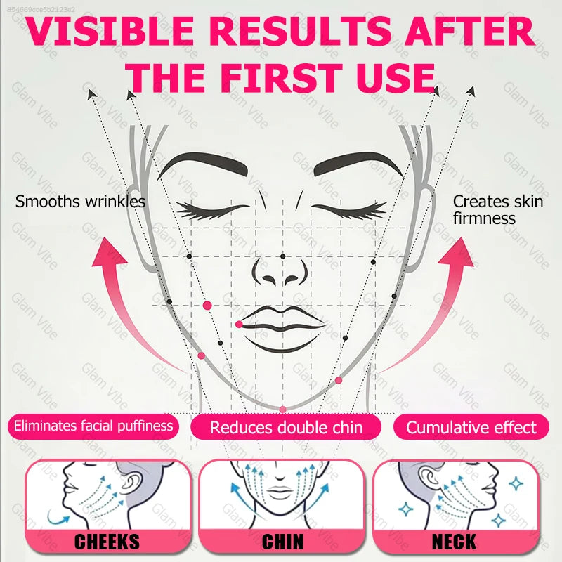 V-Shaped Firming Mask: Quickly Slims the Face, Lifts the Chin and Neck, Creating a V-Shaped Face, Burns Facial Fat, Anti-Aging Beauty Product, Daily Skincare, Moisturizing and Nourishing Mask