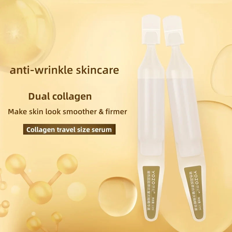 Collagen Firming Serum Brightens Skin & Hydrates For Face And Eyes Single-Dose Portable Trave Pack Anti-aging/anti-wrinkle Skincare Make Skin Younger Looking